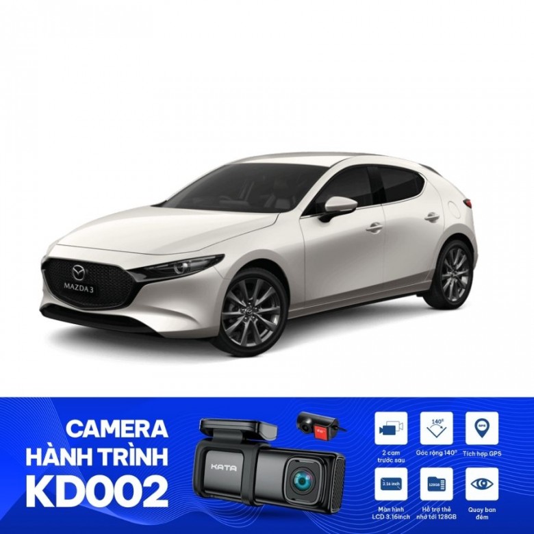Lắp cam hành trình ô tô VAVA Dual 2K cho Mazda 3 2020
